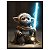 QUADRO DE METAL G - SUPER GROGU COM SABRE DE LUZ - Imagem 1