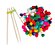 100 Pompons Coloridos + 2 Hashis Para Coordenação Motora Fina - Imagem 1