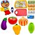 Brinquedo Kit De Legumes C/ Velcro E Caixa Registradora - Imagem 3