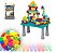 Brinquedo Educativo Blocos De Montar C/ Mesa Infantil 140pçs - Imagem 1