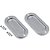 Concha de Sobrepor Cromada Para Porta de Correr Par 9 cm - Imagem 1