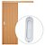 Concha de Sobrepor Cromada Para Porta de Correr Par 9 cm - Imagem 2