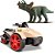 Brinquedo Motinha Triciclo Fricção e Dinossauro Triceratops - Imagem 1