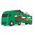 Caminhão Voyager Cegonheira Verde Roma Jenses C/ Carrinhos - Imagem 1