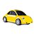 Novo Fusca Amarelo Carrinho Infantil Poliplac Brinquedos - Imagem 1