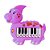 Teclado Musical Para Bebê Didático Dinossauro Na Cartela - Imagem 4