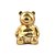 Miniatura De Cerâmica 9 Cm Metalizado Ursinho Para Decoração - Imagem 4
