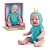 Boneca Infantil Baby Babilina Dino Com Roupão De Banho Bebê - Imagem 1