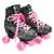 Patins Menina Roller Retro 4 Rodinhas Nº34 Rosa Ajustável - Imagem 1