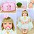 Boneca Bebe Reborn Loira Vestido Realista Original com Bolsa - Imagem 3