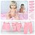 Boneca Bebê Reborn Corpo Silicone Loira Rosa Com Bolsa - Imagem 7