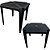 Mesa De Plastico Quadrada Jardim Resistente Empilhável Preta - Imagem 4