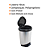 Lixeira Com Tampa E Pedal 10 Litros Inox Primeira Moagem - Imagem 5