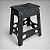 Banco Dobravel Preto Portatil Para Cozinha Camping Eventos - Imagem 3