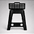 Banco Dobravel Preto Portatil Para Cozinha Camping Eventos - Imagem 4