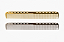 DUO Pentes Aluminio 21CM Kit Promocional com Um dourado e um Prata - Imagem 2