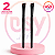 PINCEL CHANFRADO PRETO PREMIUM 2 UNIDADES - Imagem 1