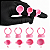 Anel Batoque Rosa com 50 Unid. - Imagem 1