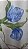 Capa Para Almofada  Coleção Floral  Azul 2504 45x45 - Imagem 3