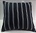Capa Para Almofada 43x43 Jacquard Tecido Listra Preta CRJ 105 - Imagem 2