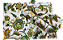 Jogo Americano  Dupla Face 4 Peças  Floral Verde/Laranja JAR5152 - Imagem 1