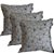 Capa Decorativa p/ Almofada 43x43cm Floral Luxo Preta/ Cinza e Cru com Abas - Imagem 3