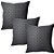 Capa Decorativa p/ Almofada Jacquard 43x43 Geométrico Preto - Imagem 2