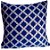 Capa Decorativa p/ Almofada Jacquard 60x60cm Azul Royal e Branco - Imagem 1