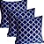 Capa Decorativa p/ Almofada Jacquard 60x60cm Azul Royal e Branco - Imagem 2