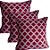 Capa Decorativa p/ Almofada Jacquard 60x60cm Vermelho e Branco - Imagem 2