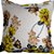 Capa Gorgurinho Decorativa p/ Almofada 43x43cm Floral Amarelo com Abas - Imagem 1
