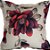 Capa Gorgurinho Decorativa p/ Almofada 43x43cm Floral Vermelho com Abas - Imagem 1