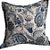 Capa Gorgurinho Rústico Decorativa p/ Almofada 43x43cm Floral Azul com Abas - Imagem 1