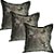 Capa Jacquard Bordada Decorativa p/ Almofada 43x43cm Cinza Chumbo com Abas - Imagem 2