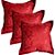 Capa Jacquard Bordada Decorativa p/ Almofada 43x43cm Vermelha com Abas - Imagem 2