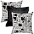 Capa Jacquard Estampada Decorativa p/ Almofada 43x43cm Jornal com Abas - Imagem 2