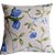 Capa Linho Decorativa para Almofada 45x45cm Floral Azul e Verde - Imagem 1