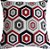 Capa Linho Decorativa para Almofada 45x45cm Hexágono Vermelha - Imagem 1