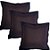 Capa Oxford Liso Decorativa p/ Almofada 43x43cm Marrom Café com Abas - Imagem 2