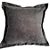 Capa Suede Amassado Liso Decorativa p/ Almofada 43x43cm Cinza Chumbo com Abas - Imagem 1