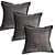 Capa Suede Amassado Liso Decorativa p/ Almofada 43x43cm Cinza Chumbo com Abas - Imagem 2