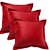 Capa Suede Amassado Liso Decorativa p/ Almofada 43x43cm Vermelha com Abas - Imagem 2