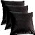 Capa Suede Decorativa p/ Almofada 43x43cm Line Preto - Imagem 2