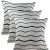 Capa Decorativa p/ Almofada Jacquard  43x43  Geométrico Cinza Wave Premium - Imagem 2