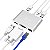 DOCK STATION / ADAPTADOR HUB USB- C 3.1 HDMI RJ45 VGA MACBOOK 6 EM 1 TIPO C - Imagem 2