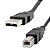 Cabo USB p/ Impressora 2.0 AM/BM preto medida 1,5m - Imagem 2