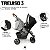 Carrinho de Bebê Treviso 3 Woven Black 3 Rodas Passeio com Couro Travel System 0 meses a 15kg Abc Design - Imagem 6