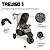 Carrinho de Bebê Treviso 3 Woven Black 3 Rodas Passeio com Couro Travel System 0 meses a 15kg Abc Design - Imagem 5