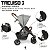 Carrinho de Bebê Treviso 3 Woven Black 3 Rodas Passeio com Couro Travel System 0 meses a 15kg Abc Design - Imagem 8