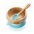 Garfo de Treinamento Para Alimentação Infantil Bebê 6 Meses Bambu e Silicone Azul FisherPrice - Imagem 4